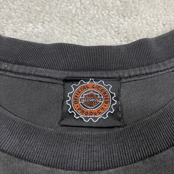 VTG Harley-Davidson Shirt Mens XL Australia Brisbane Morgan & Wacker 90s BIker - Picture 4 of 10